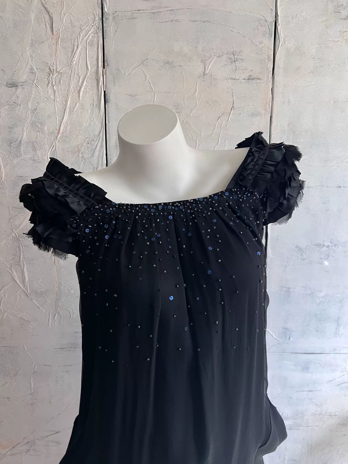 Lanvin LANVIN Vintage Square Neck Silk Dress Size XS / US 0-2 / IT 36-38 - 2 Thumbnail
