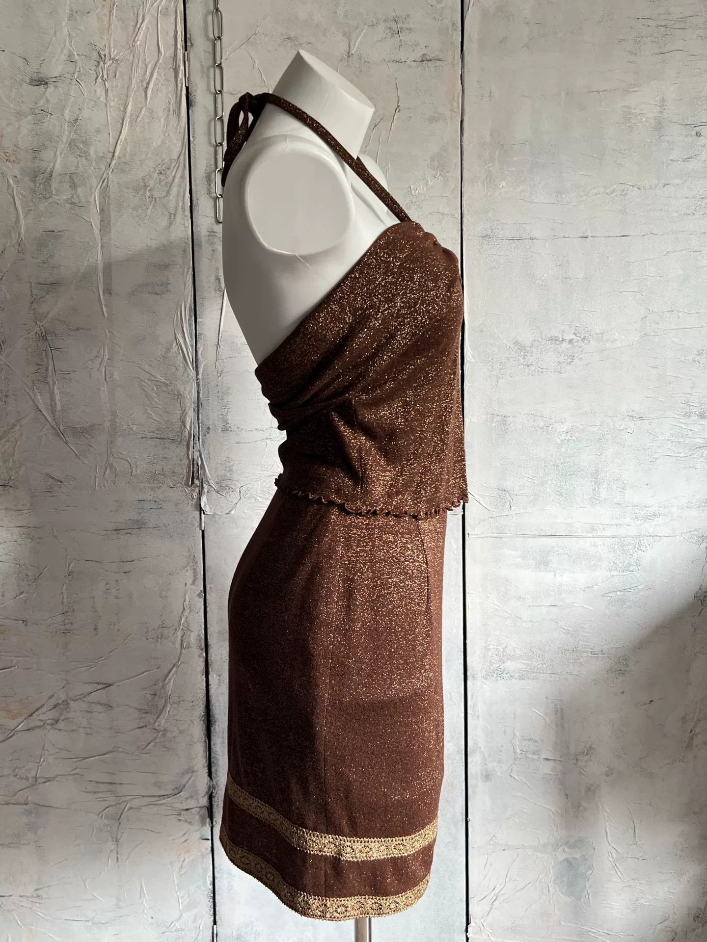 VINNY's Vintage Metallic Halter Party Set Size S / US 4 / IT 40 - 4 Thumbnail