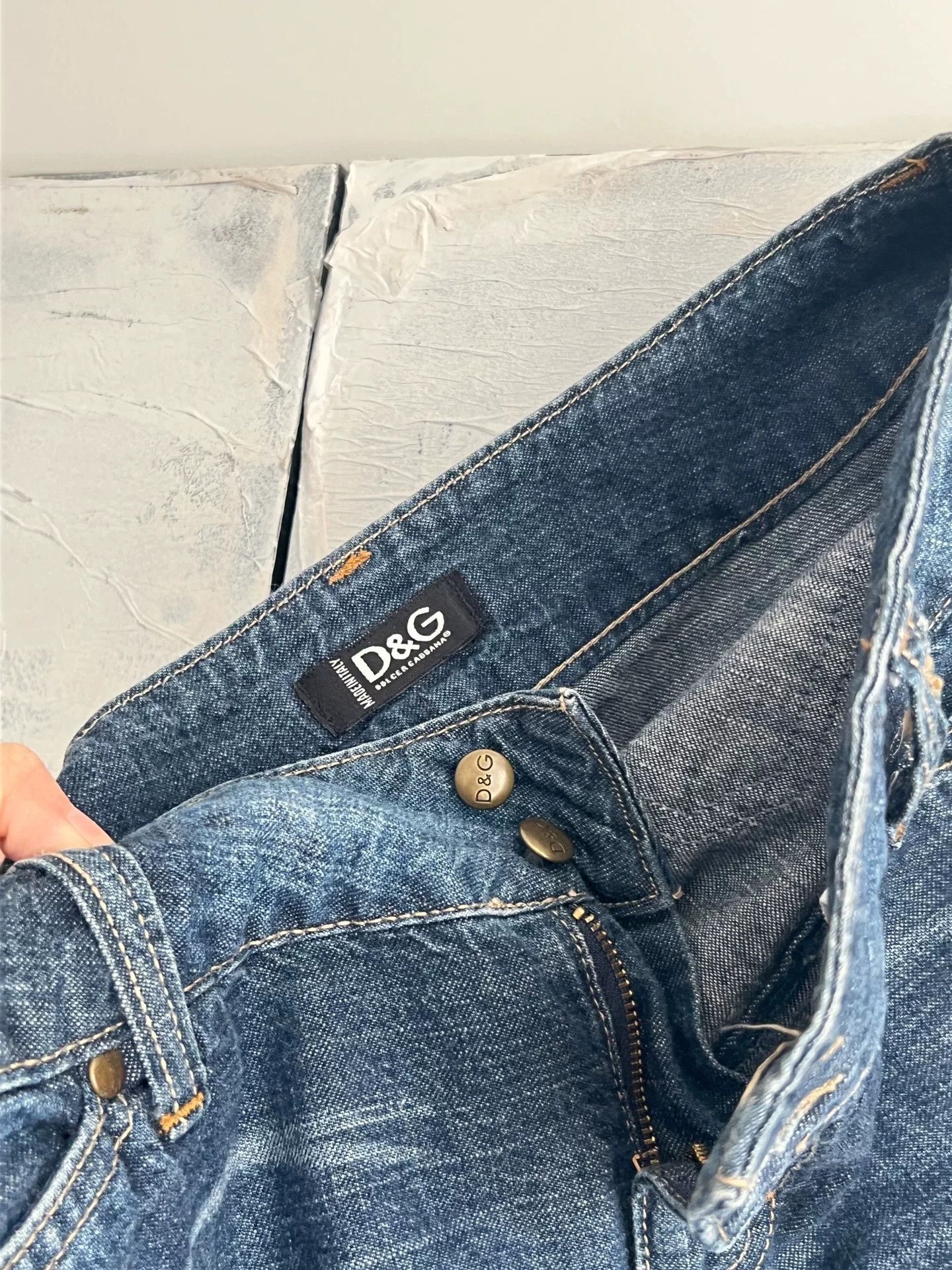 Dolce & Gabbana D&G Vintage Double Pocket Denim Mini Skirt Size 31" - 4 Thumbnail