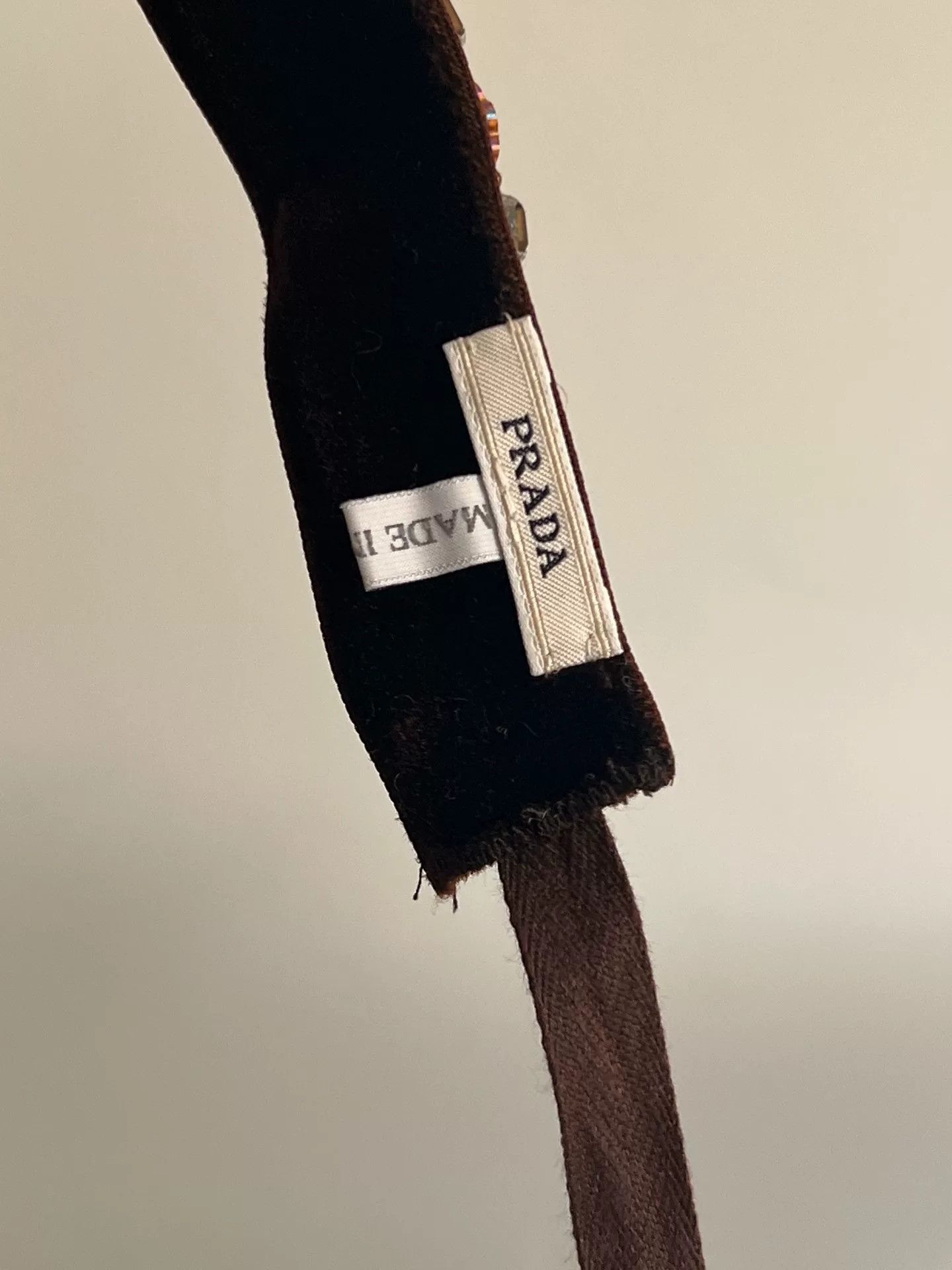Prada Prada Vintage Amber Velvet Choker Size ONE SIZE - 4 Thumbnail
