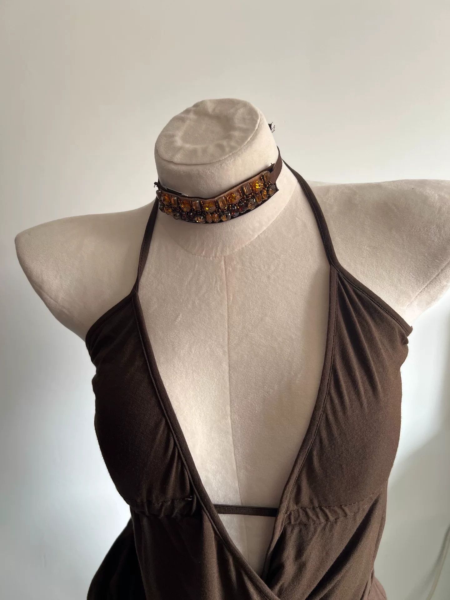 Prada Prada Vintage Amber Velvet Choker Size ONE SIZE - 2 Thumbnail