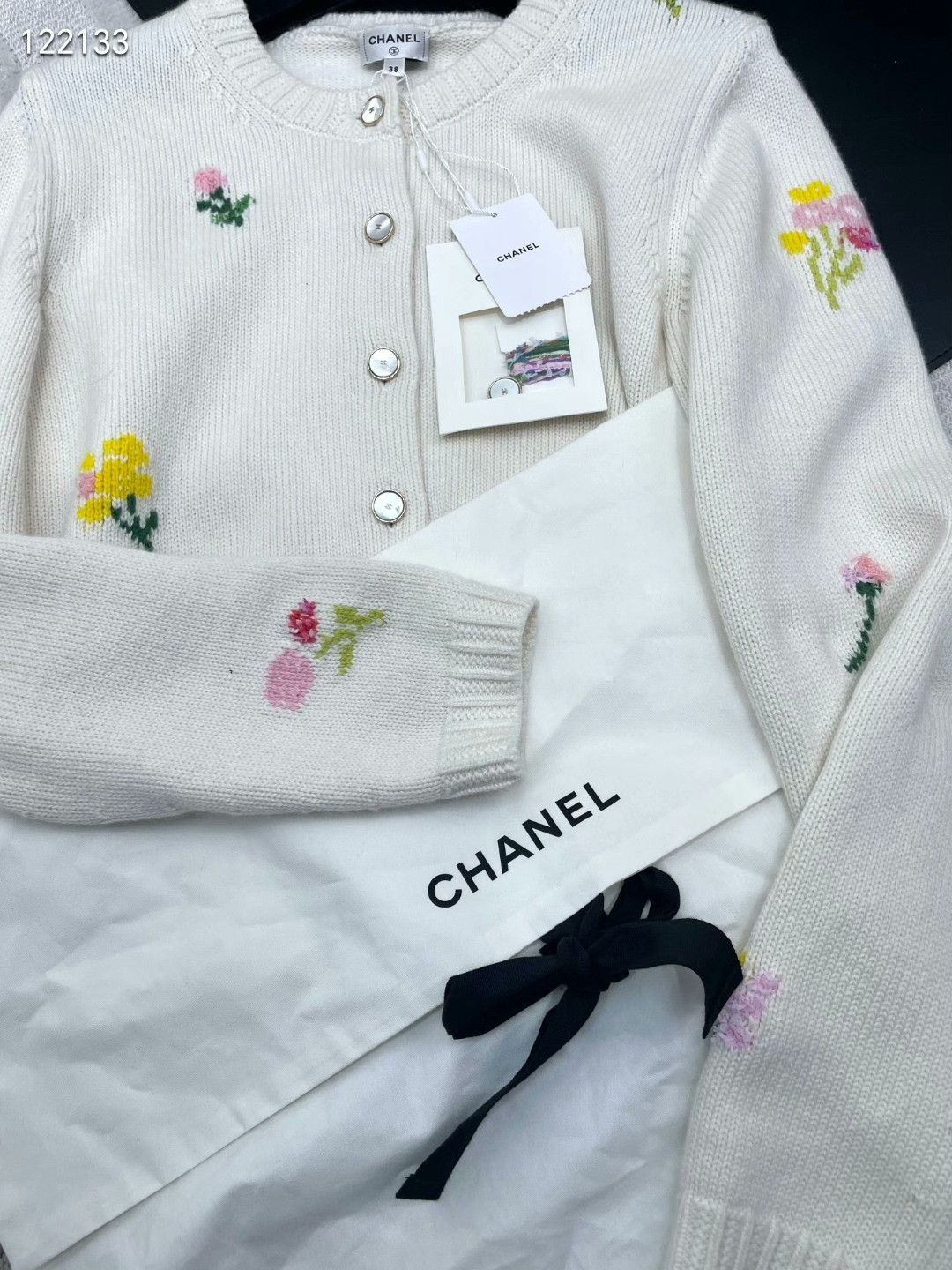 Chanel Chanel 26P Knitted Jacquard Cardigan Size S / US 4 / IT 40 - 6 Thumbnail
