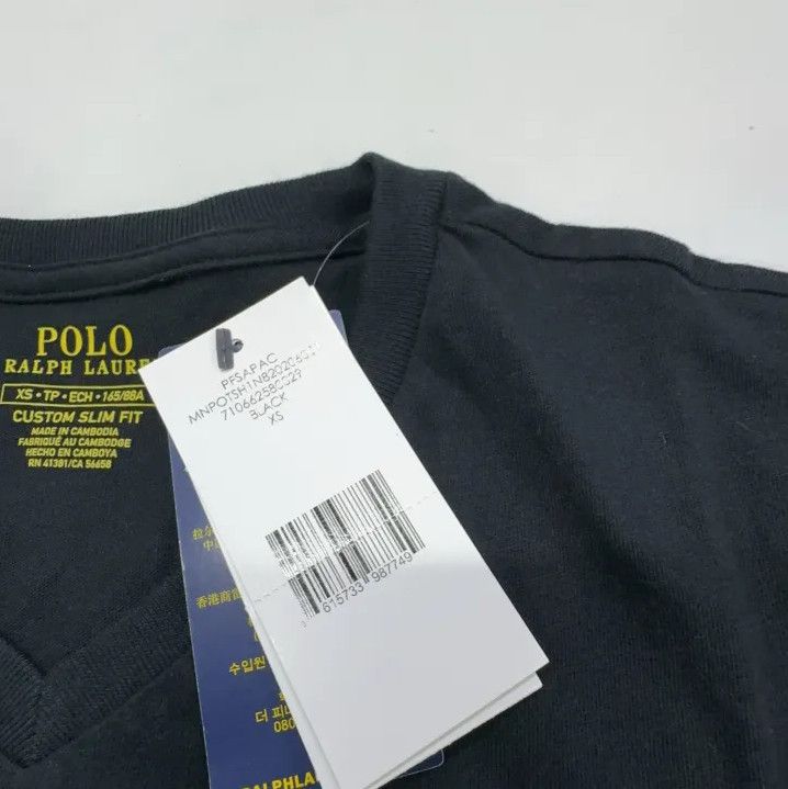 Polo Ralph Lauren Polo Ralph Lauren Solid Logo V-Neck T-Shirt Size US XS / EU 42 / 0 - 5 Thumbnail