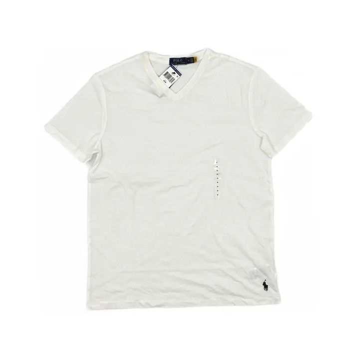 Polo Ralph Lauren Polo Ralph Lauren White V-Neck Short Sleeve Top Size US M / EU 48-50 / 2 - 2 Thumbnail
