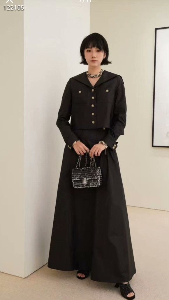 Chanel Chanel 26C Black Navy Collar Cape Top Size XXS / US 00 / IT 34 - 7 Thumbnail