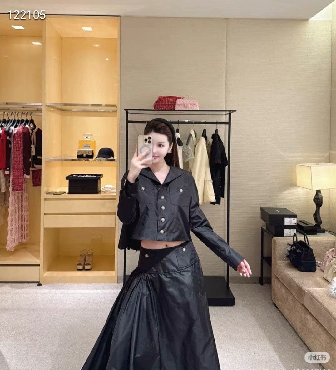 Chanel Chanel 26C Black Navy Collar Cape Top Size XXS / US 00 / IT 34 - 8 Thumbnail