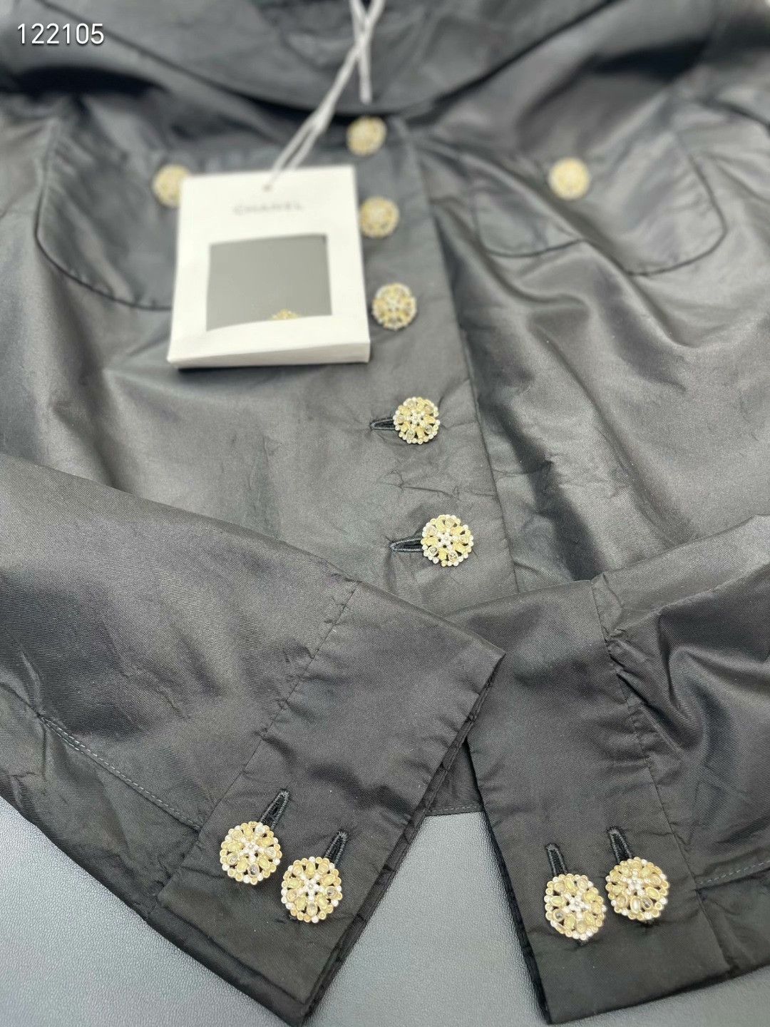 Chanel Chanel 26C Black Navy Collar Cape Top Size XXS / US 00 / IT 34 - 4 Thumbnail