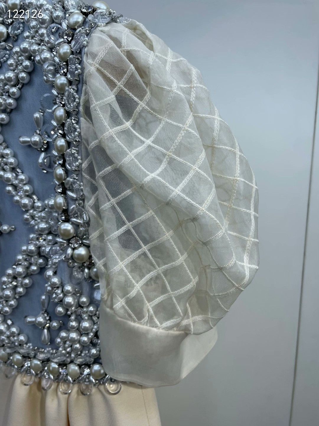 Miu Miu Miu Miu Pearl Rhinestone Patchwork Dress Size S / US 4 / IT 40 - 4 Thumbnail