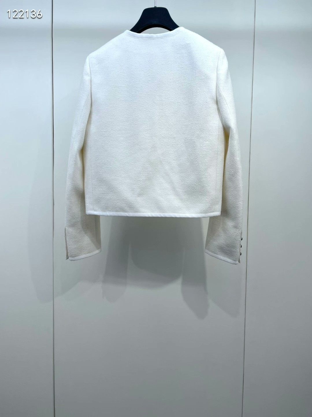 Dior Dior 25 Round Neck White Double Pocket Coat Size XXS / US 00 / IT 34 - 2 Thumbnail