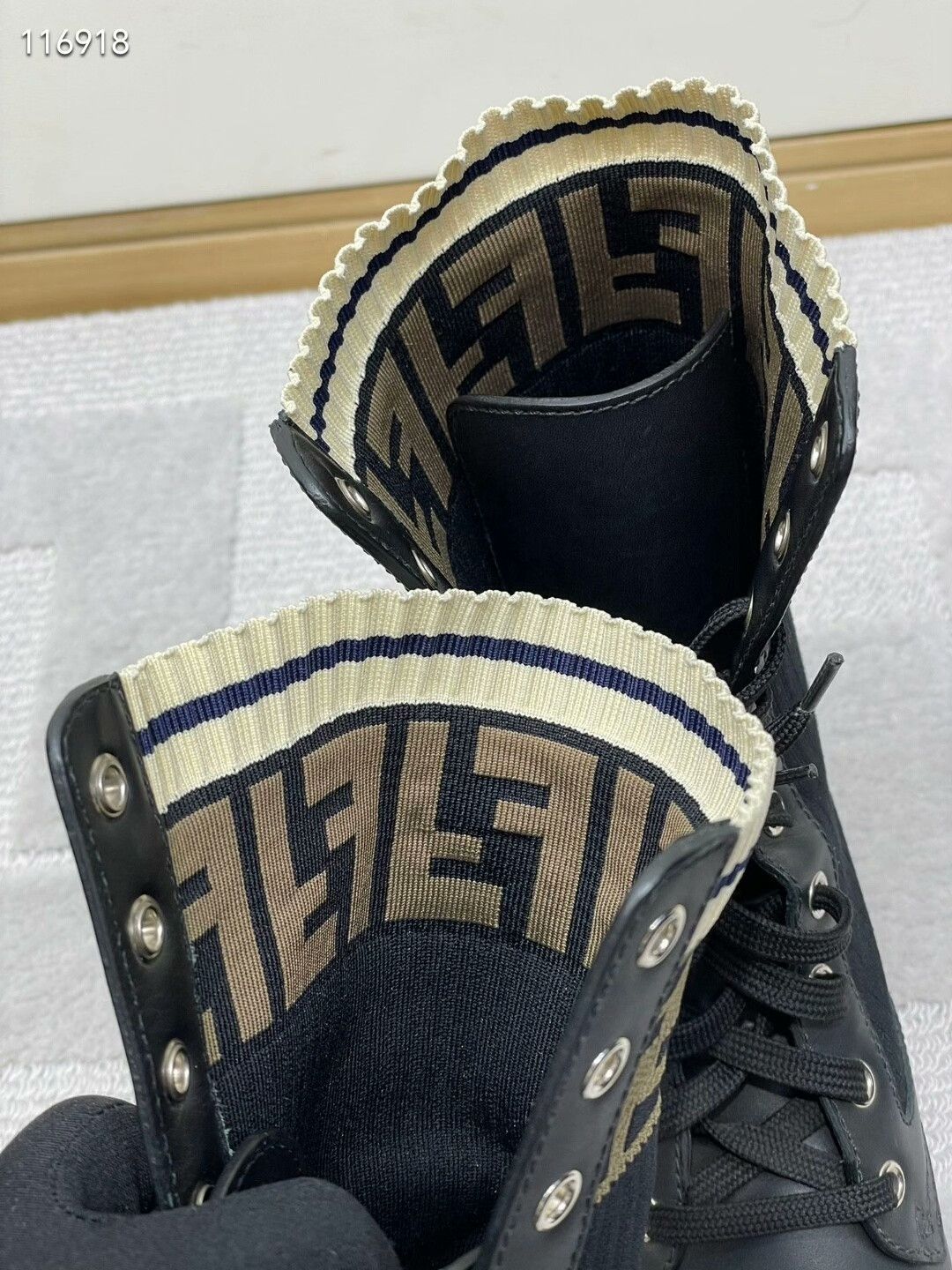 Fendi Fendi FF Patchwork Combat Boots Size US 6 / IT 36 - 6 Thumbnail