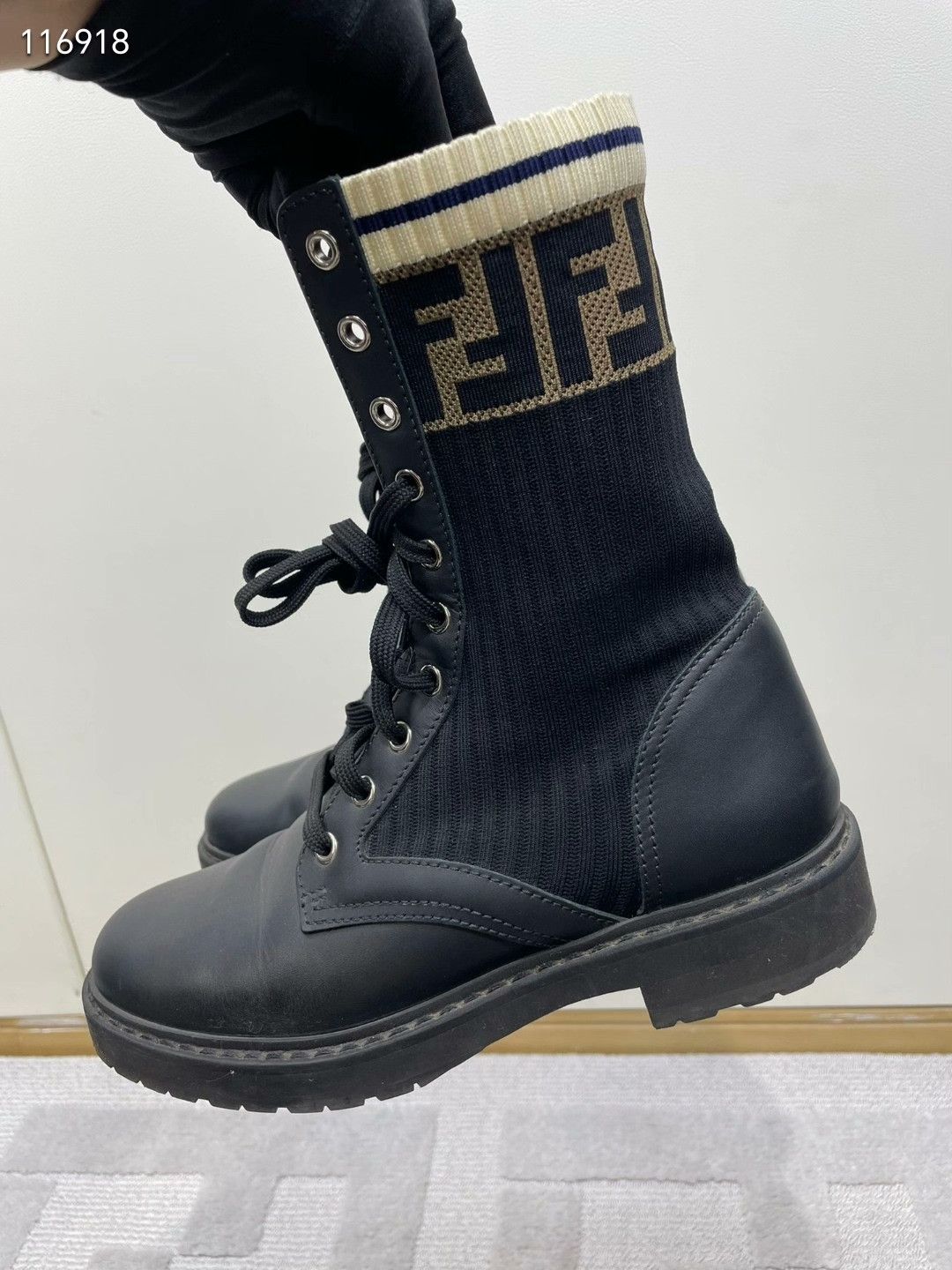 Fendi Fendi FF Patchwork Combat Boots Size US 6 / IT 36 - 3 Thumbnail