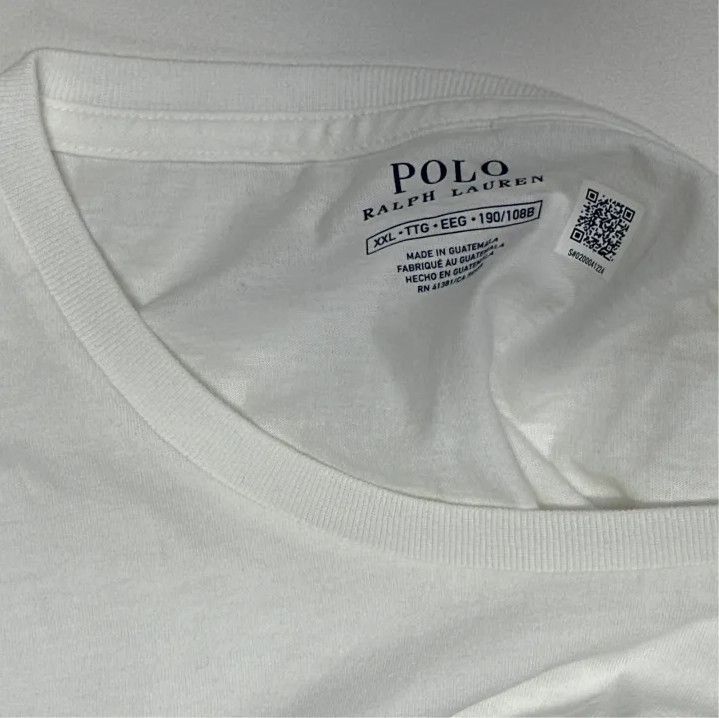 Polo Ralph Lauren Polo Ralph Lauren Logo Embroidered White Short-Sleeve T-Shirt Size US XXL / EU 58 / 5 - 2 Thumbnail