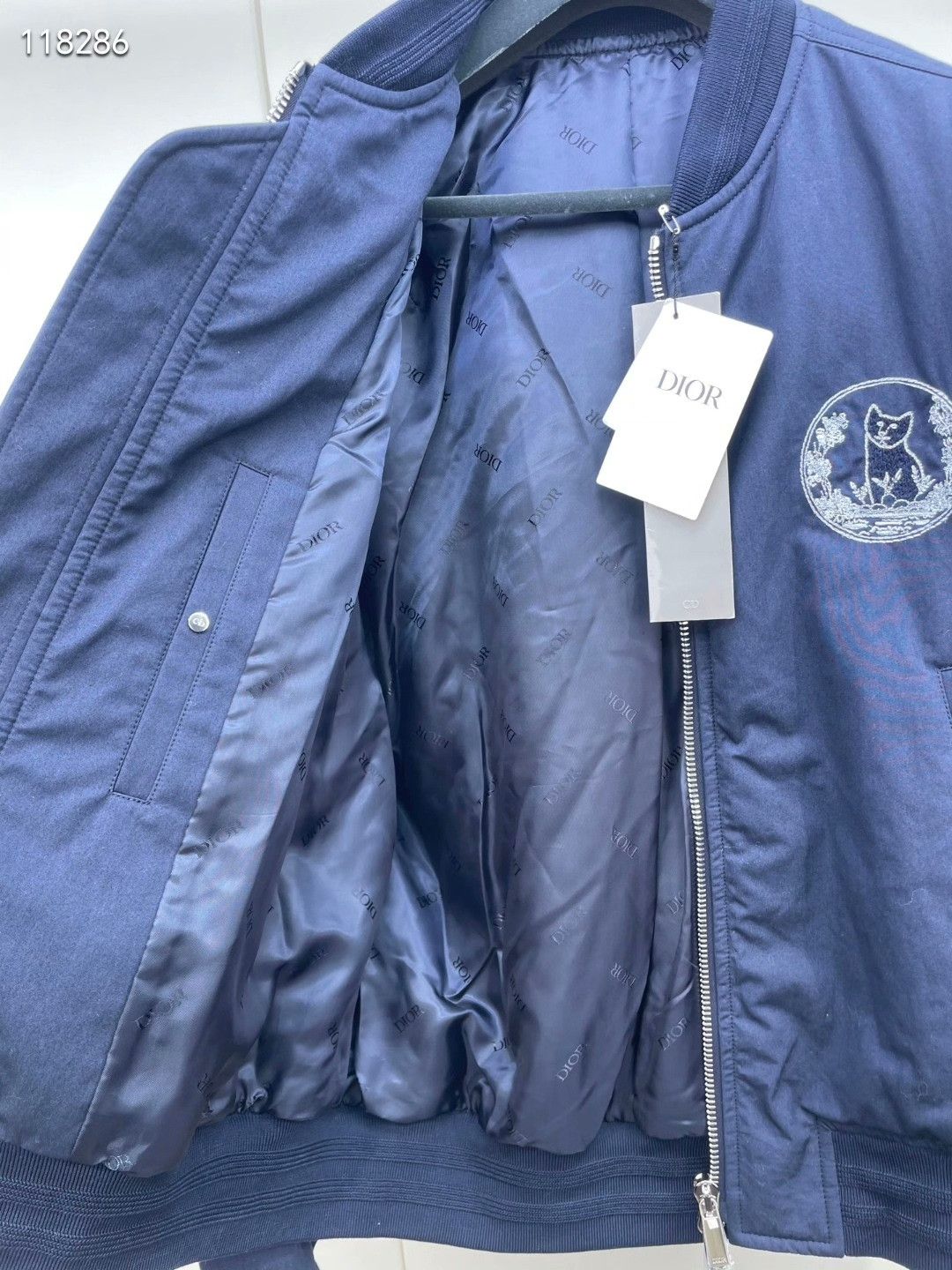 Dior Dior 25 Navy Flight Zip Jacket Size US M / EU 48-50 / 2 - 5 Thumbnail
