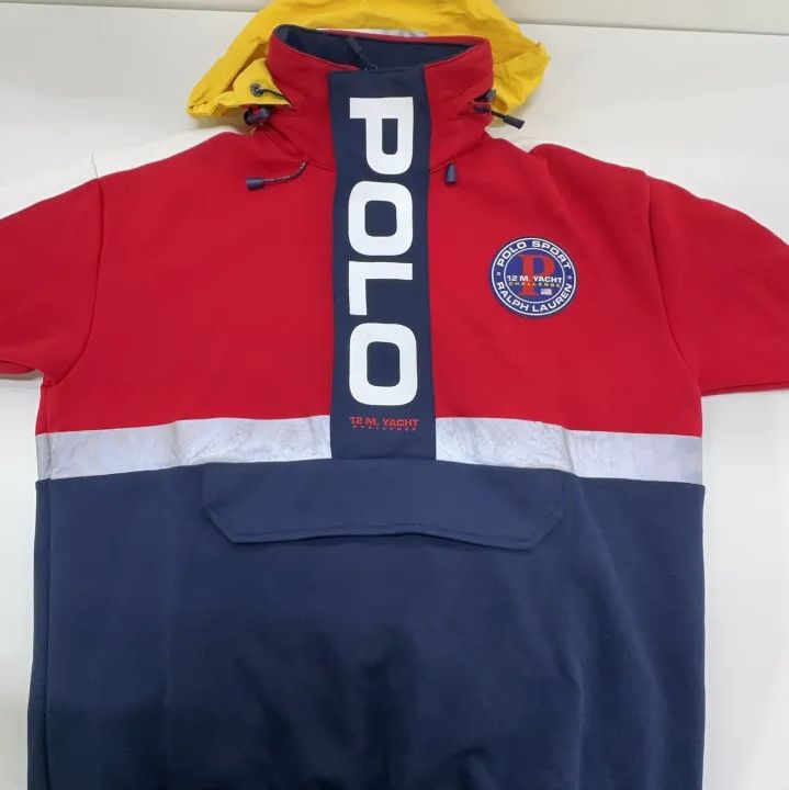 Polo Ralph Lauren Polo Ralph Lauren Logo Print Half-Zip Windproof Hoodie Size US XS / EU 42 / 0 - 7 Thumbnail