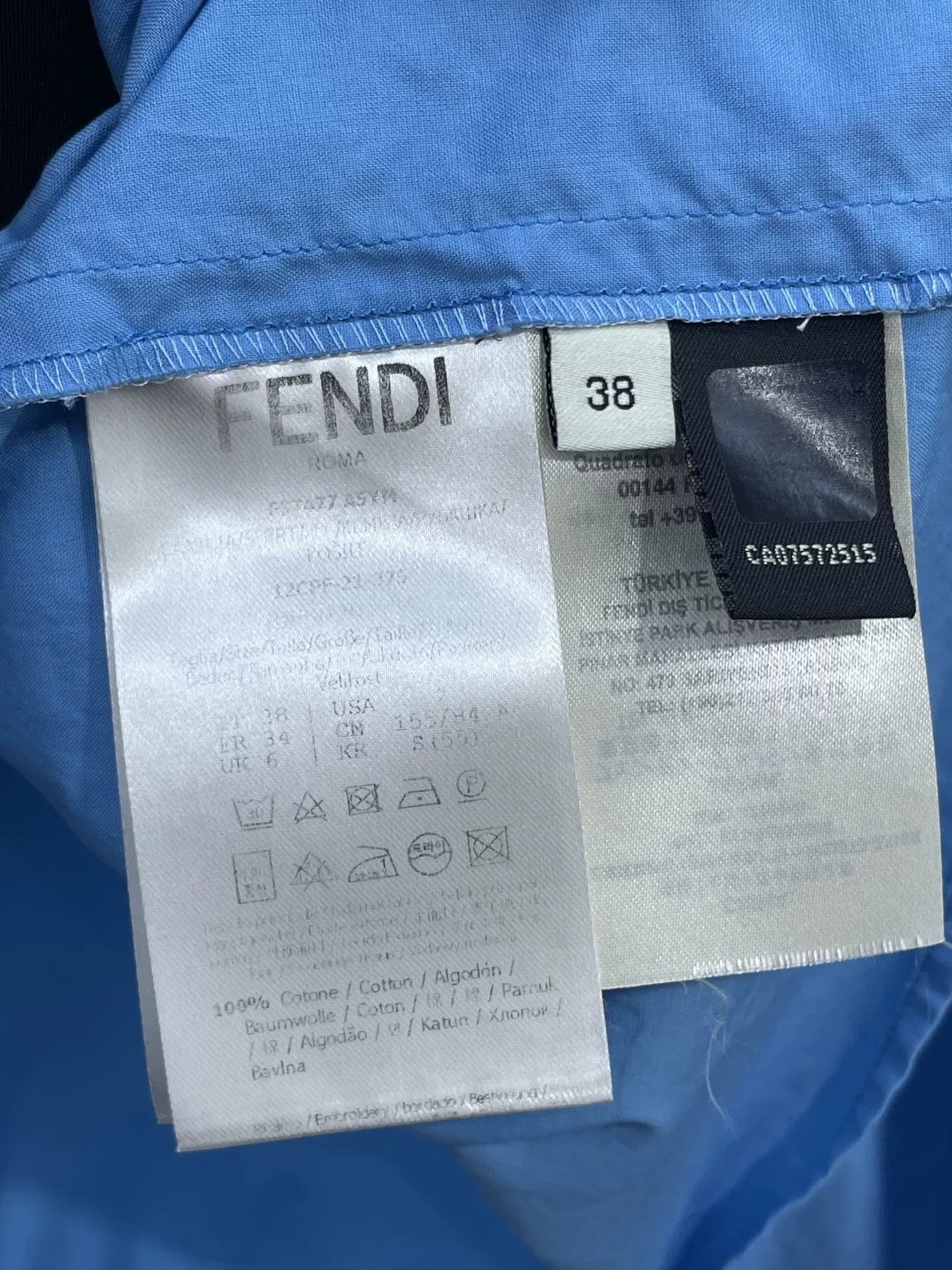 Fendi Fendi Blue Workwear Shirt Size S / US 4 / IT 40 - 7 Thumbnail
