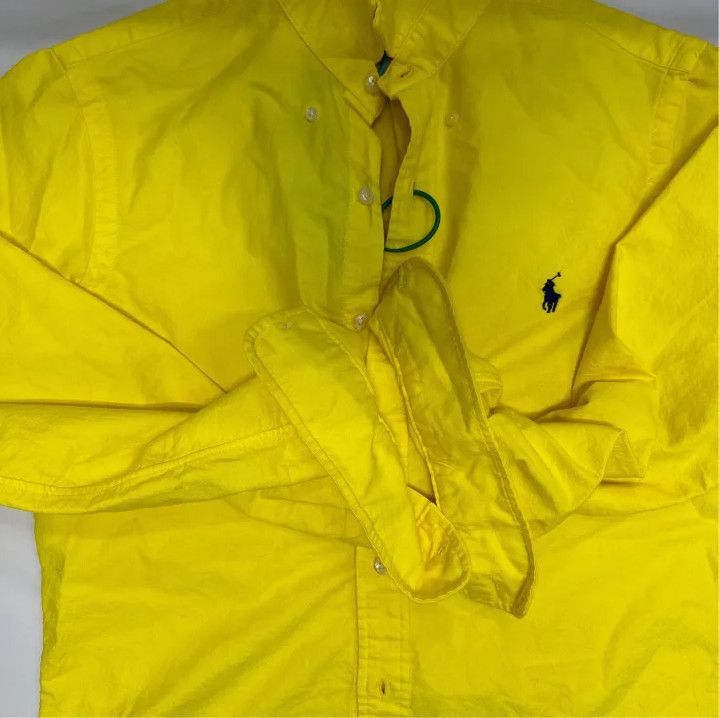 Polo Ralph Lauren Polo Ralph Lauren Men's Yellow Logo Embroidered Long-Sleeve Shirt Size US XS / EU 42 / 0 - 6 Thumbnail