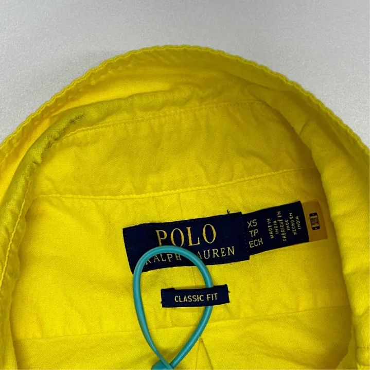 Polo Ralph Lauren Polo Ralph Lauren Men's Yellow Logo Embroidered Long-Sleeve Shirt Size US XS / EU 42 / 0 - 2 Thumbnail