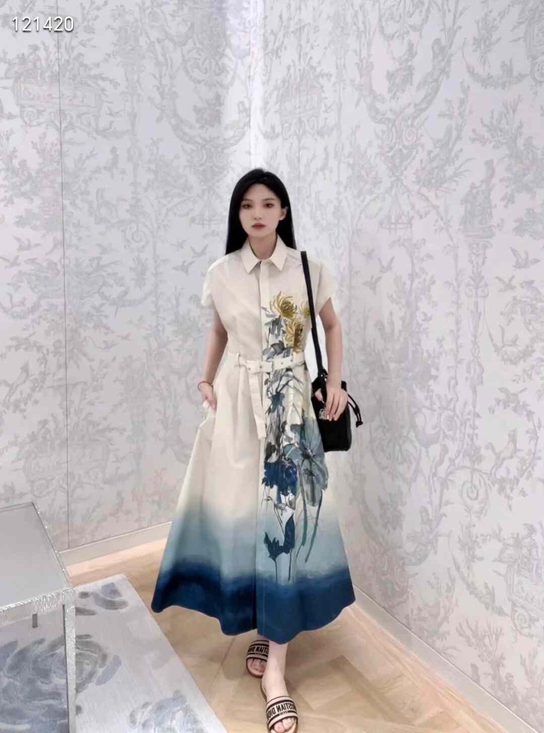 Dior Dior 2025 Ink Painting Dress Size S / US 4 / IT 40 - 2 Thumbnail