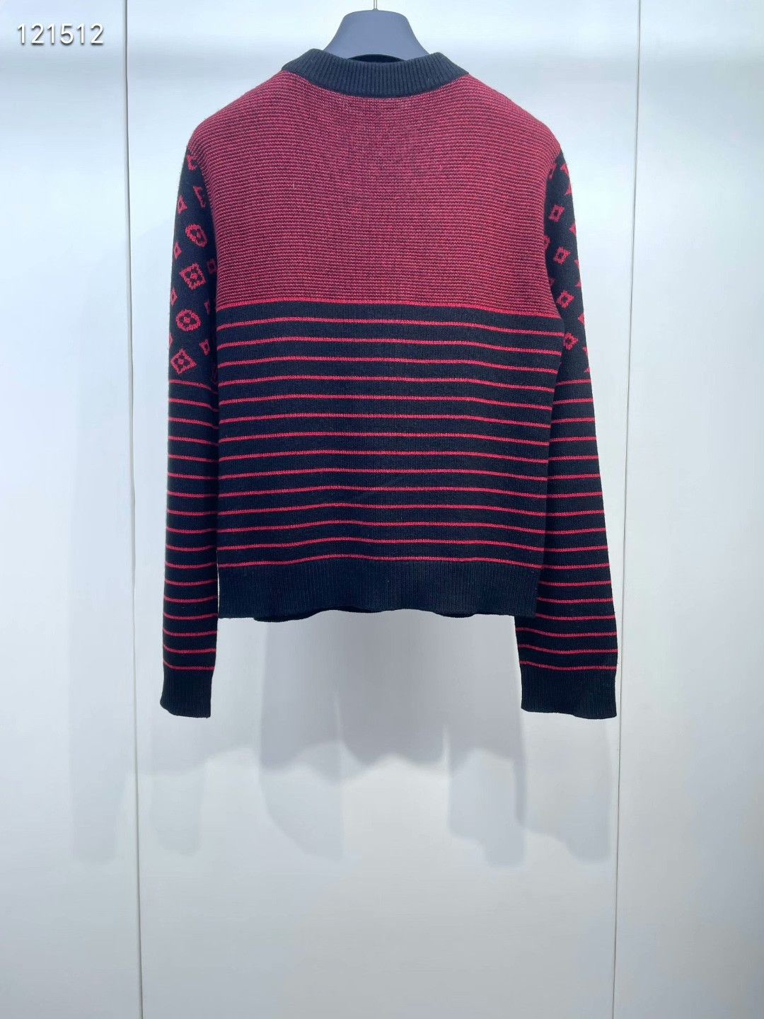 Louis Vuitton LV Red Black Stripe Monogram Knit Size US M / EU 48-50 / 2 - 2 Thumbnail