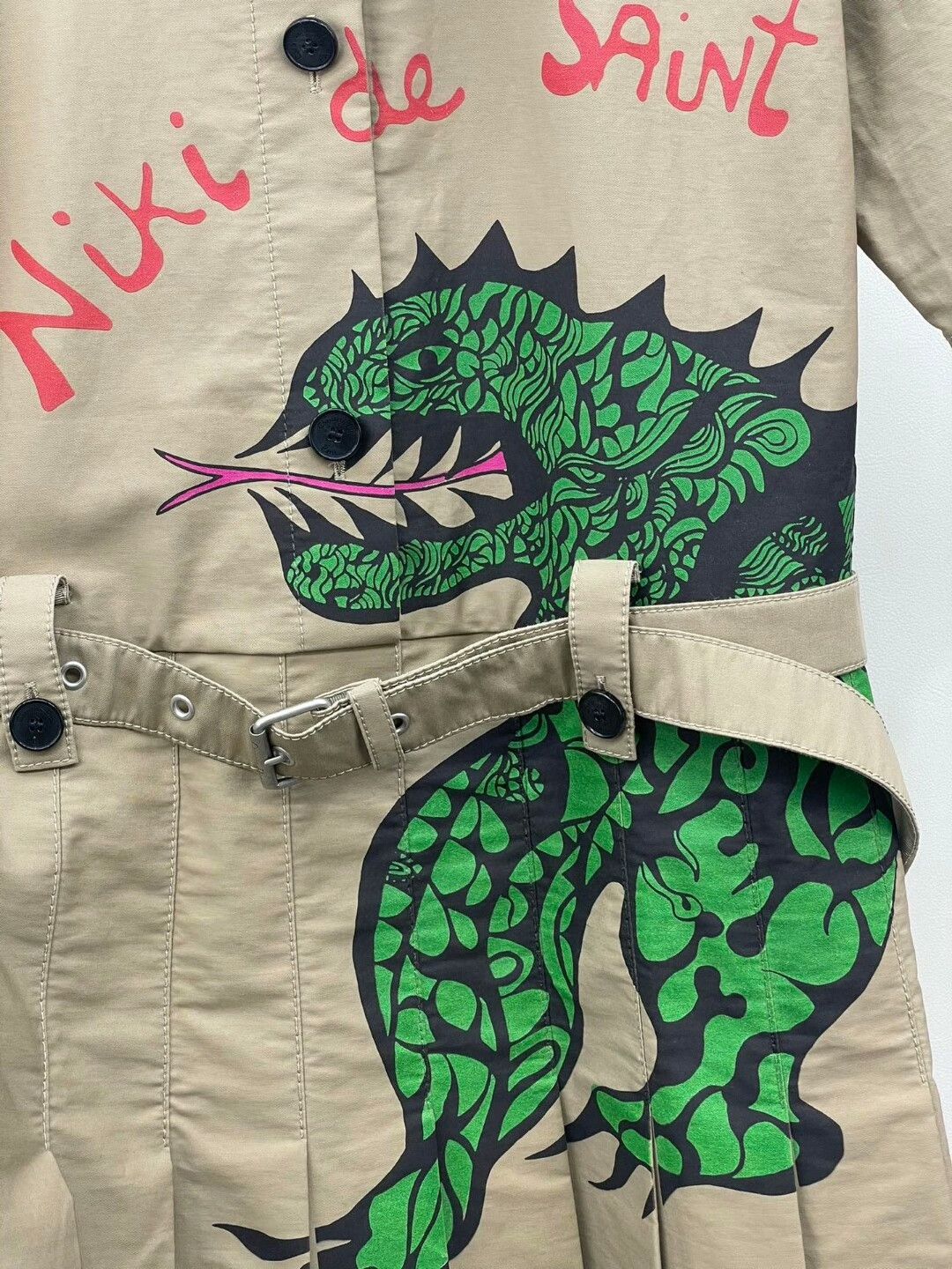 Dior Dior Green Dinosaur Utility Dress Size XS / US 0-2 / IT 36-38 - 5 Thumbnail