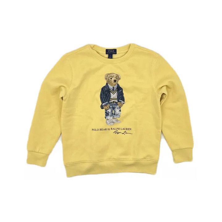 Polo Ralph Lauren Polo Ralph Lauren Bear Print Yellow Sweatshirt Size US XXL / EU 58 / 5 - 2 Thumbnail