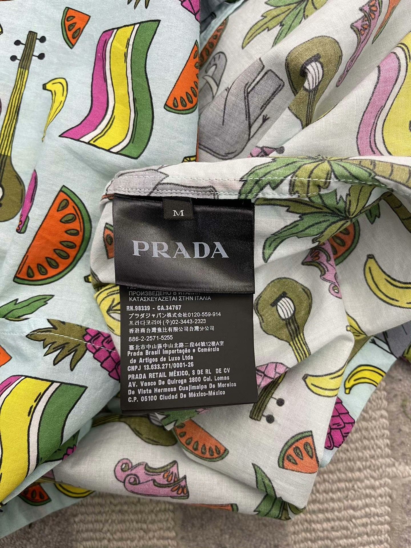 Prada PRADA Men's Short Sleeve Shirt Size US M / EU 48-50 / 2 - 2 Thumbnail