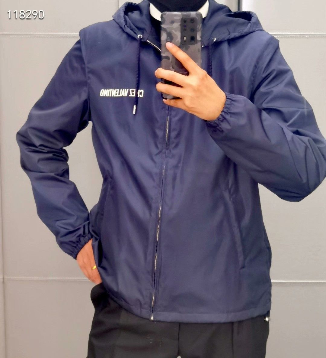 Valentino Valentino 25 New Navy Hooded Zip Jacket Size US M / EU 48-50 / 2 - 9 Thumbnail