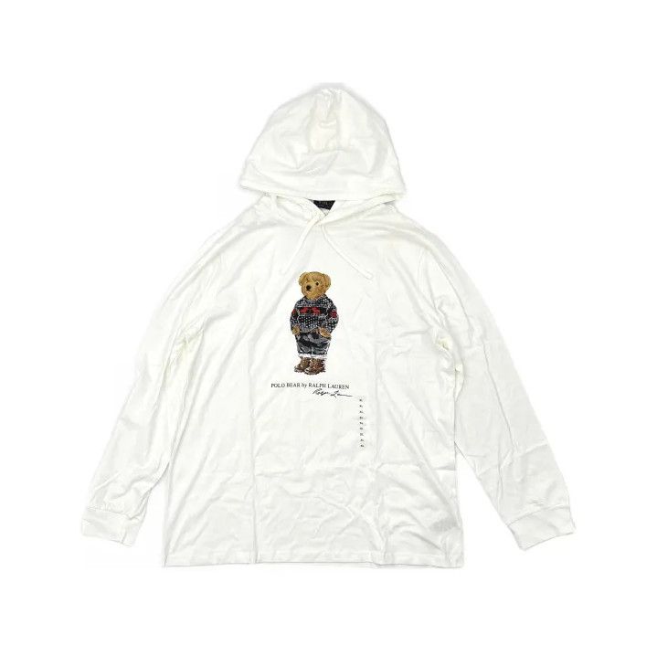 Polo Ralph Lauren Polo Ralph Lauren Bear Logo Loose Hooded Sweatshirt Size US XL / EU 56 / 4 - 2 Thumbnail
