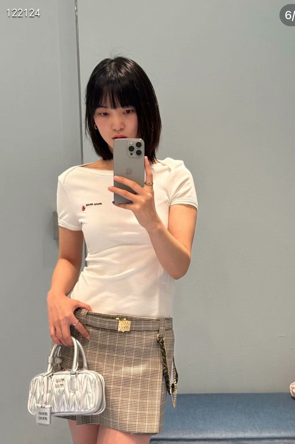 Miu Miu Miumiu Slim Lace Embroidered Short-Sleeve Size S / US 4 / IT 40 - 6 Thumbnail