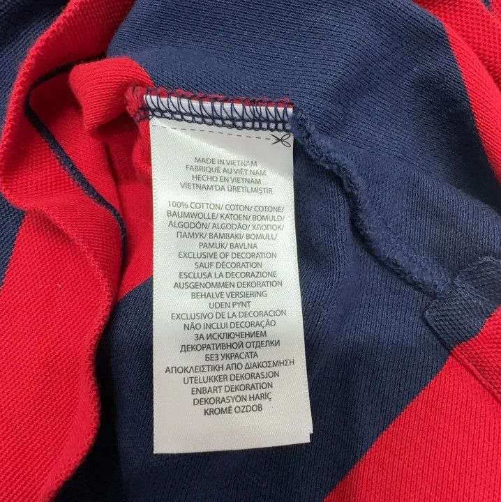 Polo Ralph Lauren Polo Ralph Lauren Red Stripe Pony Logo Polo Shirt Size US XS / EU 42 / 0 - 6 Thumbnail