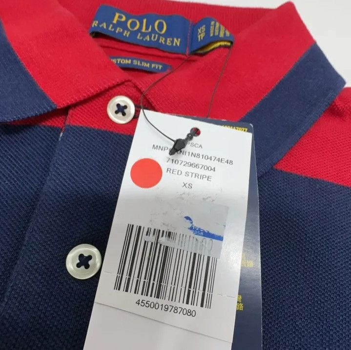 Polo Ralph Lauren Polo Ralph Lauren Red Stripe Pony Logo Polo Shirt Size US XS / EU 42 / 0 - 5 Thumbnail