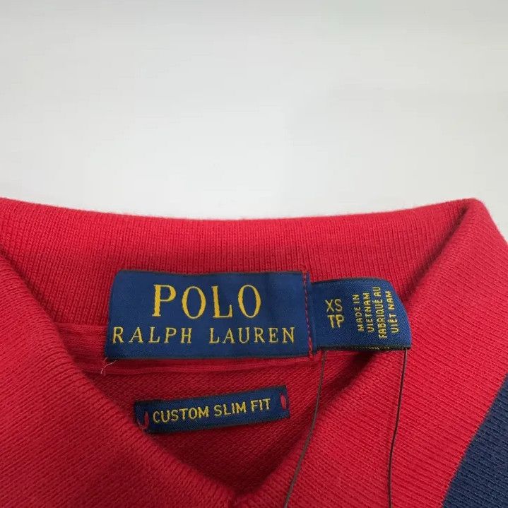 Polo Ralph Lauren Polo Ralph Lauren Red Stripe Pony Logo Polo Shirt Size US XS / EU 42 / 0 - 4 Thumbnail