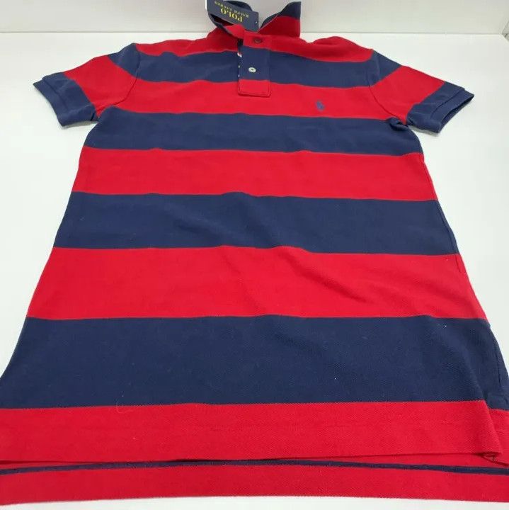 Polo Ralph Lauren Polo Ralph Lauren Red Stripe Pony Logo Polo Shirt Size US XS / EU 42 / 0 - 7 Thumbnail