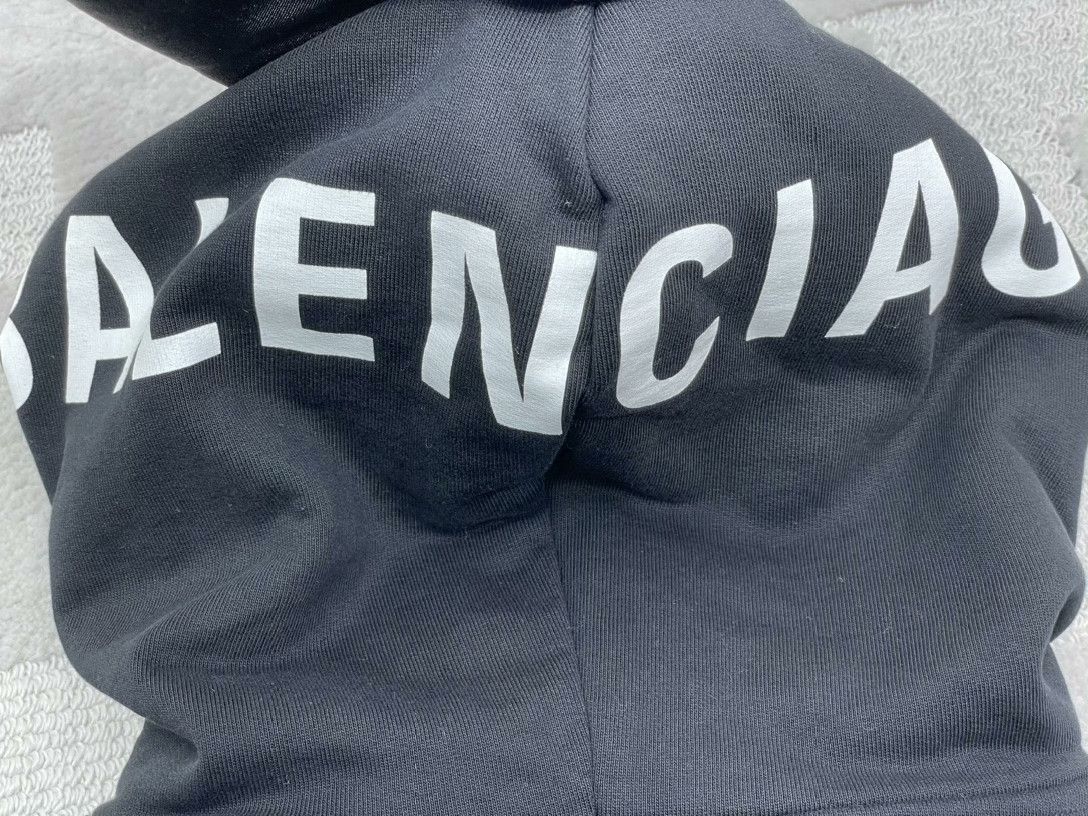 Balenciaga Balenciaga Letter Black Hoodie Size US M / EU 48-50 / 2 - 3 Thumbnail