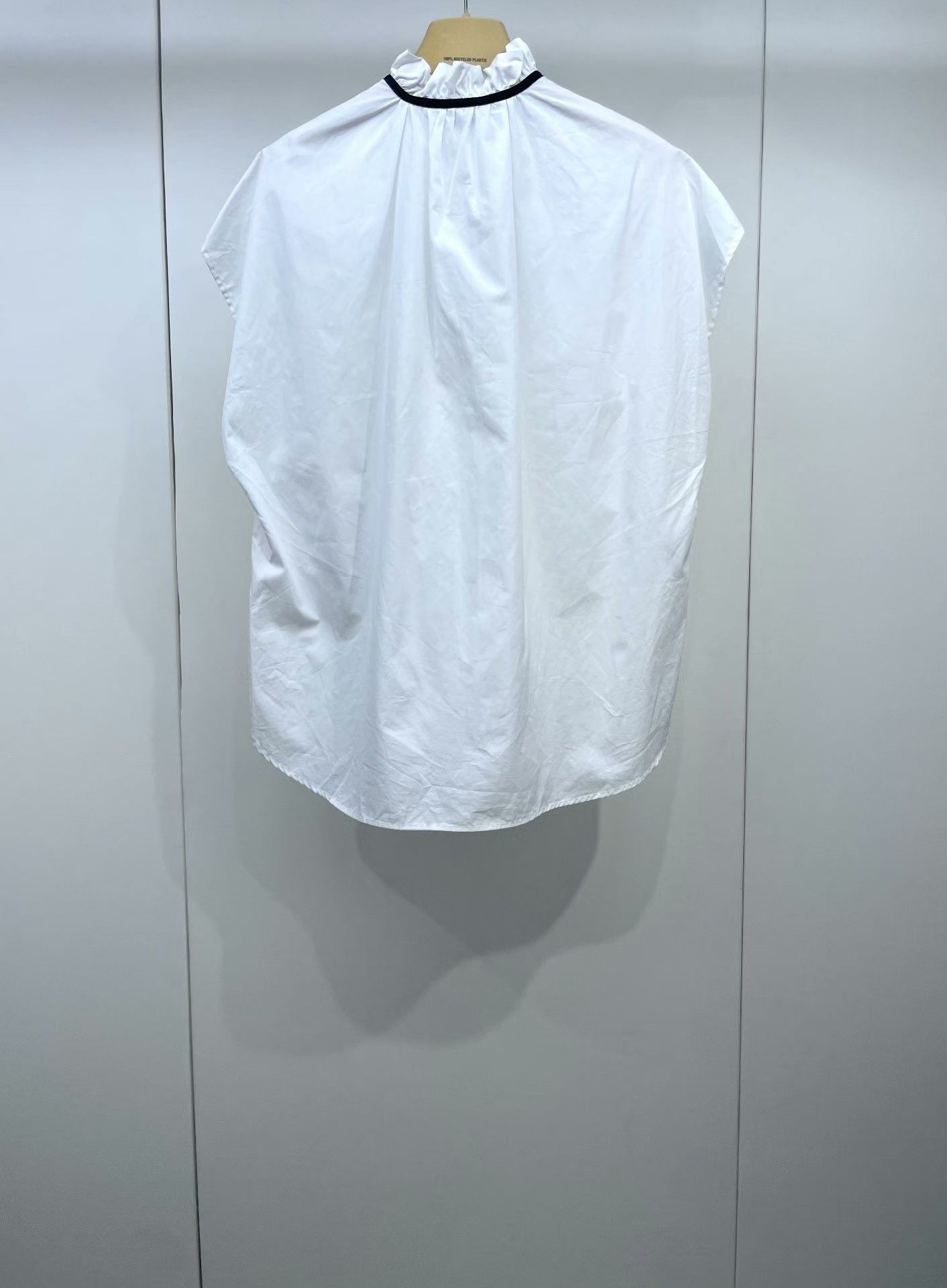 Miu Miu Miu Miu Bow Flutter Sleeve White Shirt Size XS / US 0-2 / IT 36-38 - 2 Thumbnail