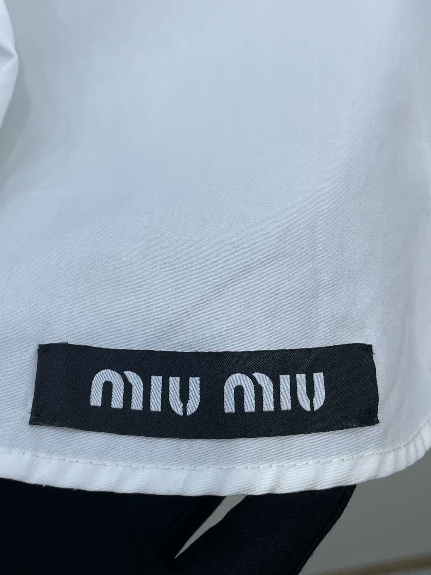 Miu Miu Miu Miu Bow Flutter Sleeve White Shirt Size XS / US 0-2 / IT 36-38 - 4 Thumbnail