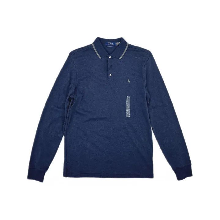 Polo Ralph Lauren Polo Ralph Lauren Blue Long-Sleeve Polo Shirt Size US M / EU 48-50 / 2 - 2 Thumbnail