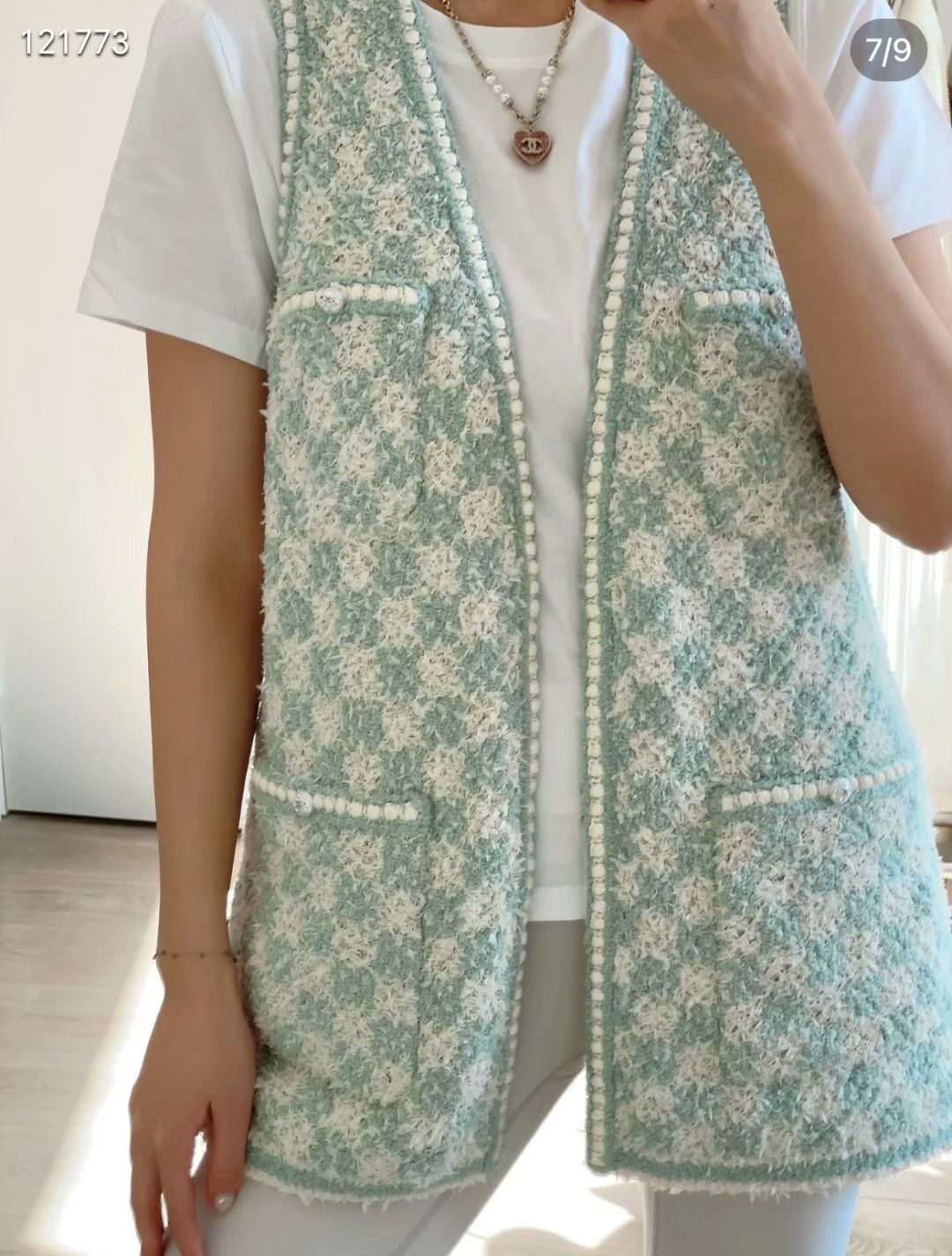 Chanel Chanel 23S Green Plaid Long Vest Size XS / US 0-2 / IT 36-38 - 9 Thumbnail