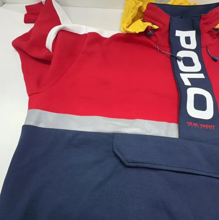 Polo Ralph Lauren Polo Ralph Lauren Logo Half-Zip Hooded Sweatshirt Size US XL / EU 56 / 4 - 8 Thumbnail