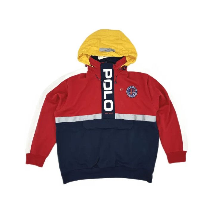 Polo Ralph Lauren Polo Ralph Lauren Logo Half-Zip Hooded Sweatshirt Size US XL / EU 56 / 4 - 2 Thumbnail