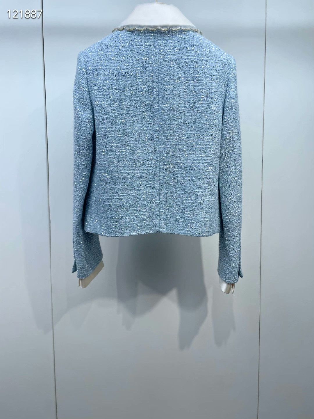 Miu Miu Miu Miu Baby Blue Bow Sequin Coat Size XS / US 0-2 / IT 36-38 - 2 Thumbnail