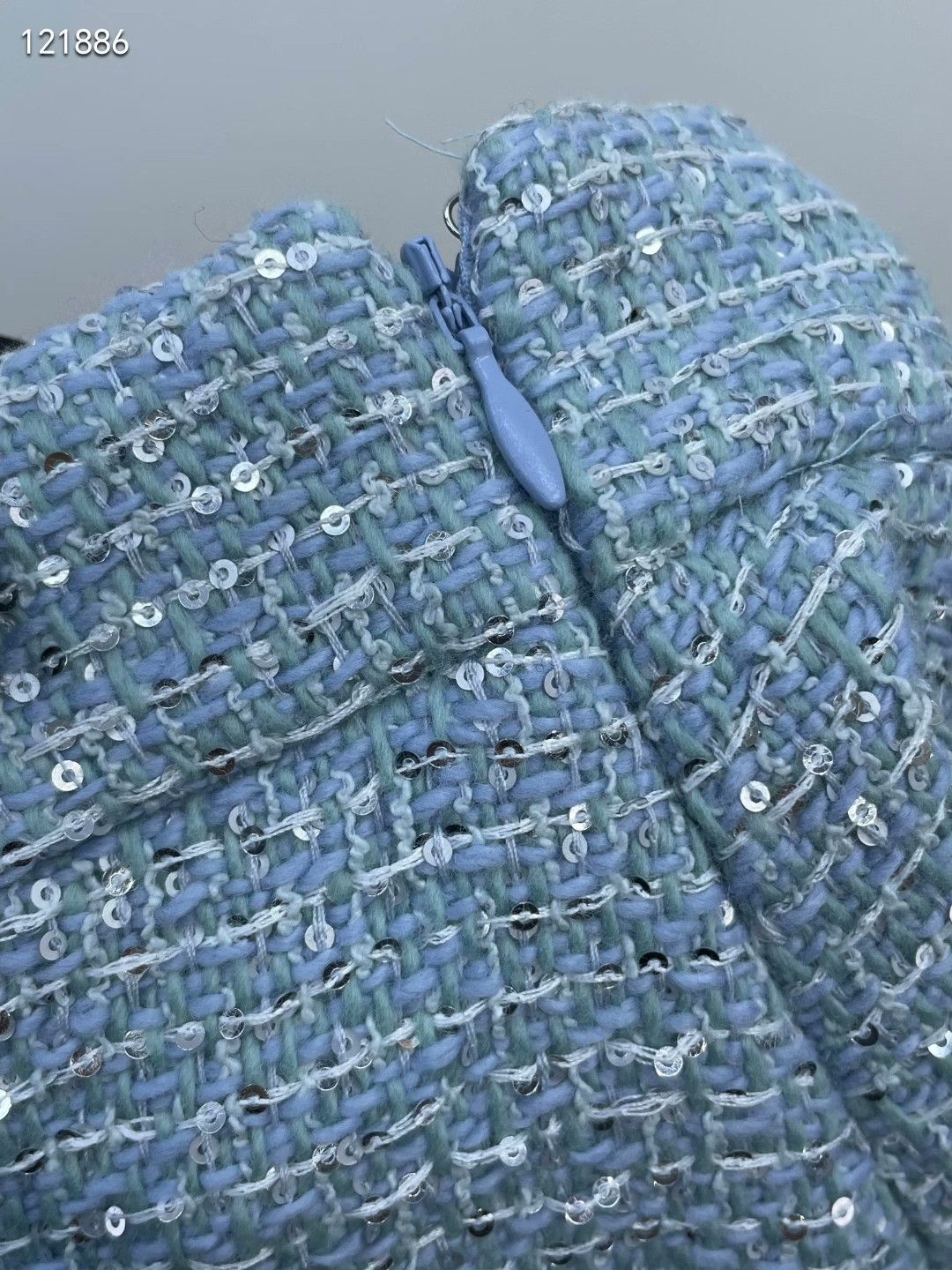 Miu Miu Miu Miu Baby Blue Sequin Skirt Size 38" / US 16 / IT 52 - 4 Thumbnail