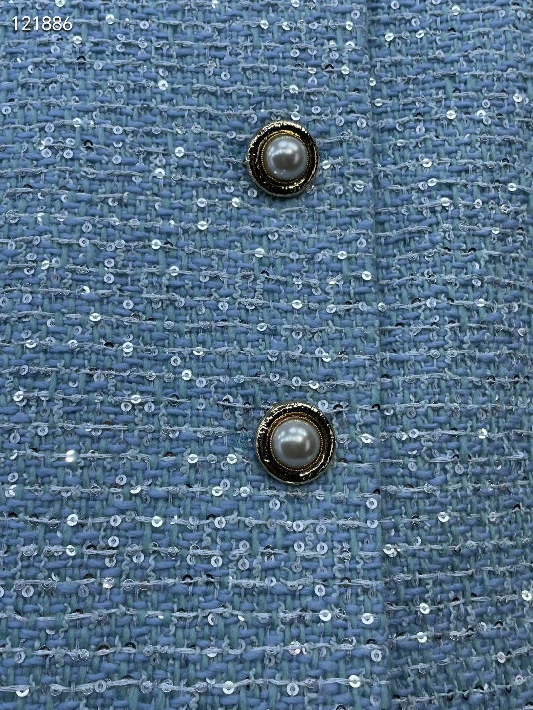Miu Miu Miu Miu Baby Blue Sequin Skirt Size 38" / US 16 / IT 52 - 3 Thumbnail