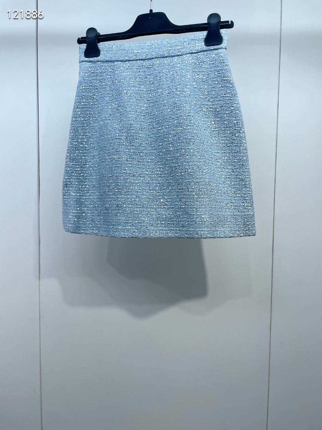 Miu Miu Miu Miu Baby Blue Sequin Skirt Size 38" / US 16 / IT 52 - 2 Thumbnail