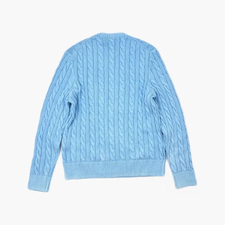 Polo Ralph Lauren Polo Ralph Lauren SS25 Men's Blue Cable Knit Sweater Size US XL / EU 56 / 4 - 3 Thumbnail