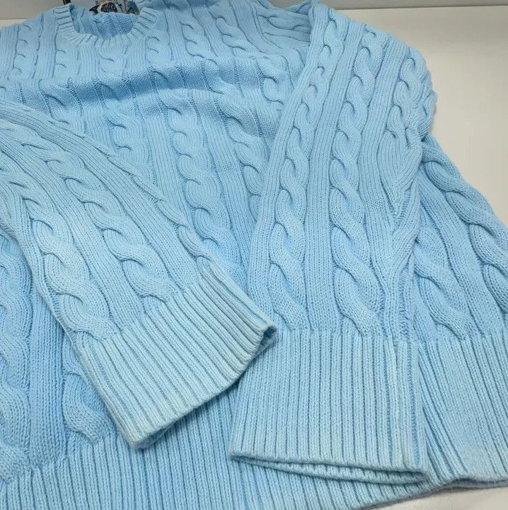 Polo Ralph Lauren Polo Ralph Lauren SS25 Men's Blue Cable Knit Sweater Size US XL / EU 56 / 4 - 10 Thumbnail
