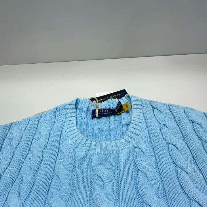 Polo Ralph Lauren Polo Ralph Lauren SS25 Men's Blue Cable Knit Sweater Size US XL / EU 56 / 4 - 7 Thumbnail