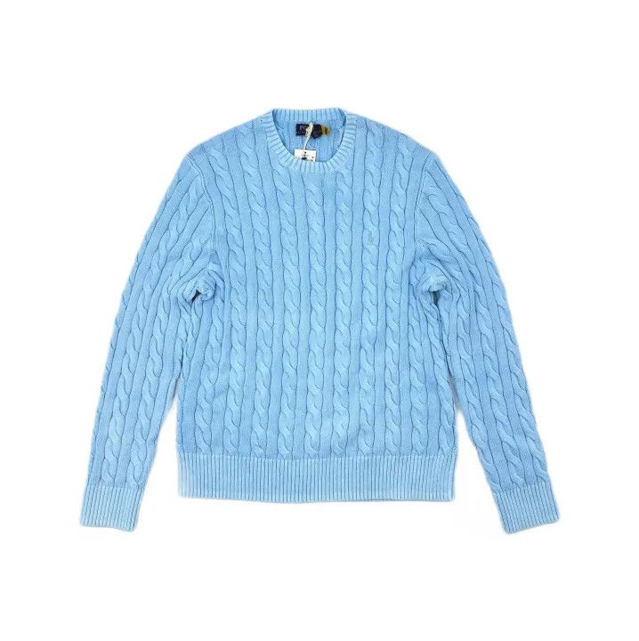 Polo Ralph Lauren Polo Ralph Lauren SS25 Men's Blue Cable Knit Sweater Size US XL / EU 56 / 4 - 2 Thumbnail