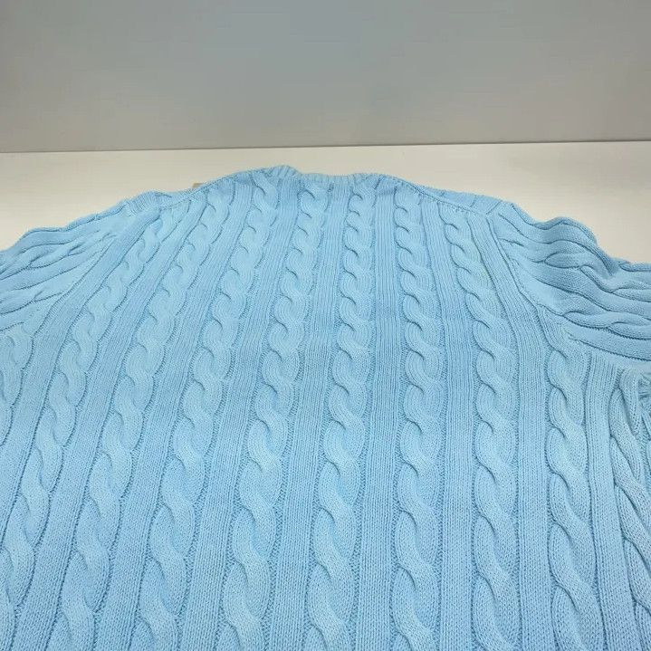 Polo Ralph Lauren Polo Ralph Lauren SS25 Men's Blue Cable Knit Sweater Size US XL / EU 56 / 4 - 12 Thumbnail