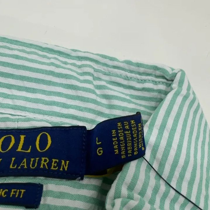 Polo Ralph Lauren Polo Ralph Lauren Green Striped Short-Sleeve Shirt Size US L / EU 52-54 / 3 - 6 Thumbnail